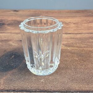Baccarat Crystal Toothpick Holder Small Vase Clear Excellent Fluted French